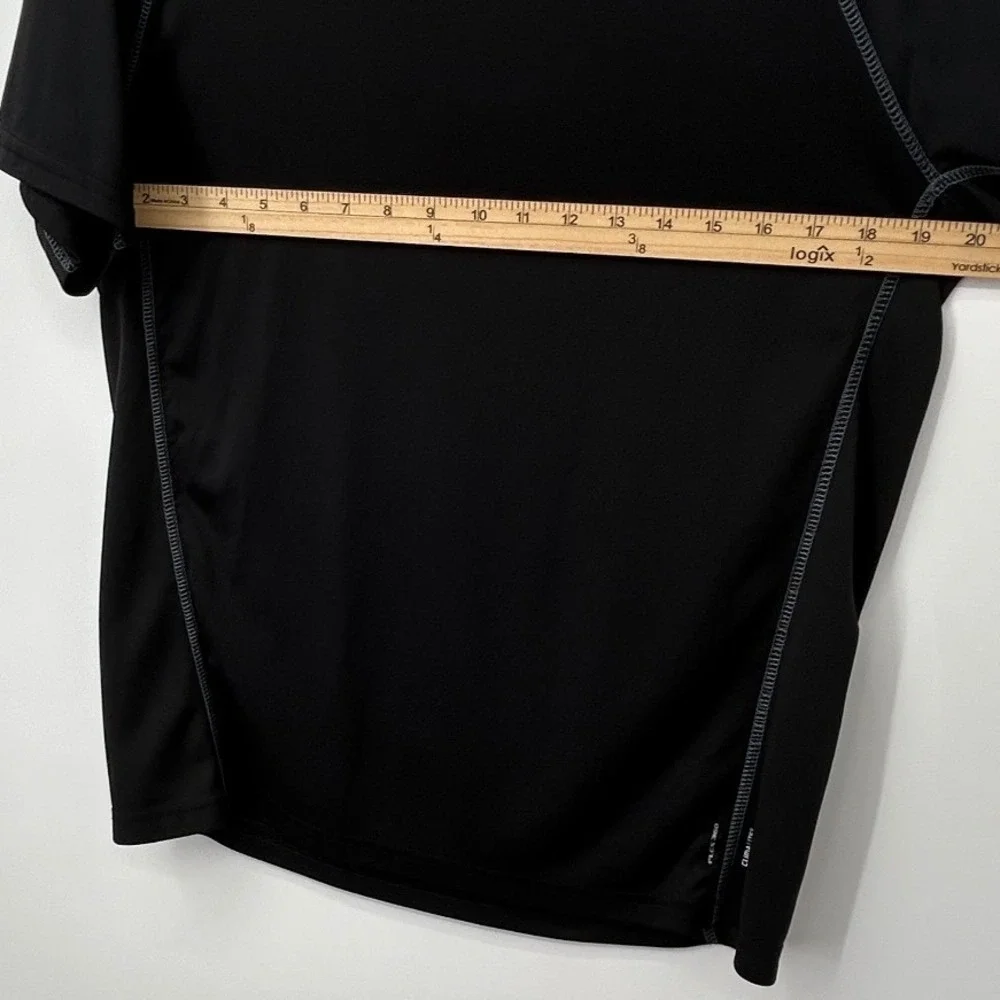 Adidas Mens Climalite Performance Tee Black Short Sleeve Athletic Shirt Size M